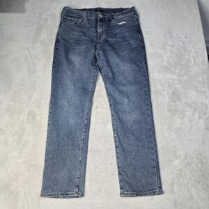 True Religion Jeans Mens 34x31 Geno Relaxed Slim Straight Mid Rise Zip Fly